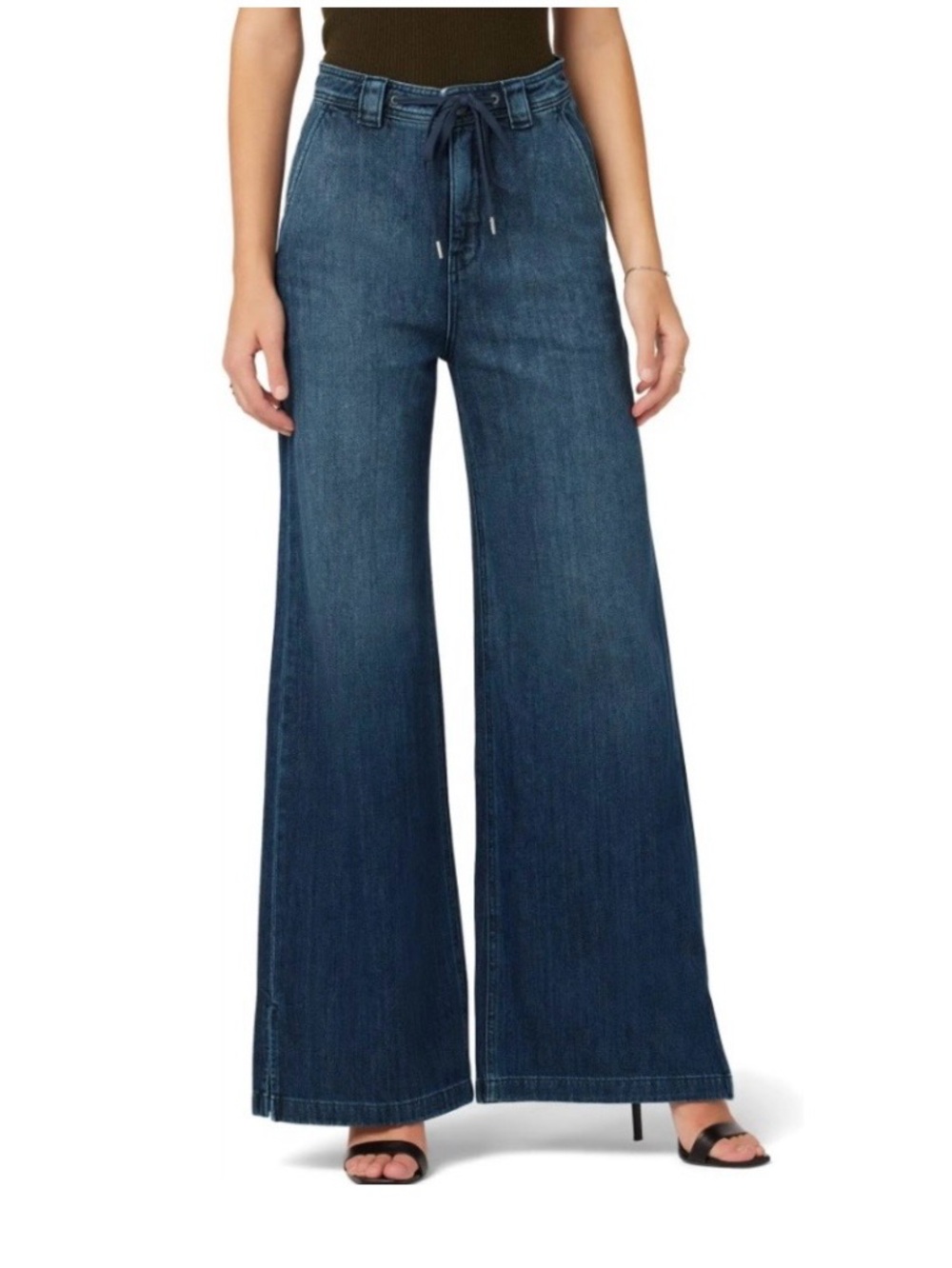 Hudson Drawstring Wide-Leg Women’s Denim - Dark Blue Size 27 NWT